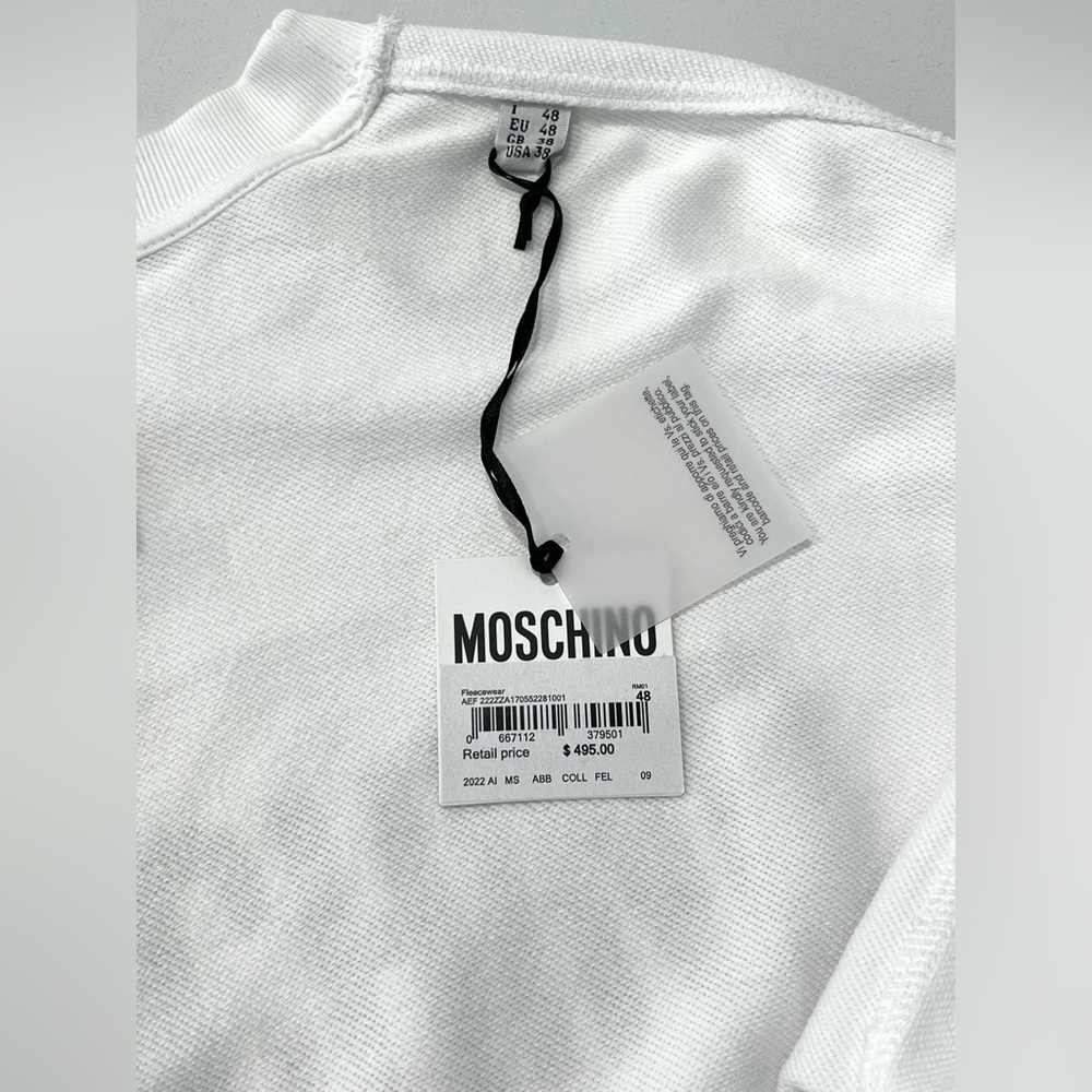 NWT Moschino Couture! White Logo Sweatshirt - Picture 6 of 7